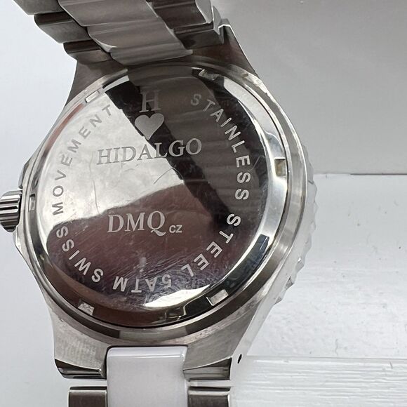HILDAGO Watch, Ceramic-Stainless Steel-Diamonique CZ Bezel-Mother of Pearl Dial main image 7